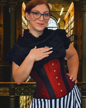 Burgundy Iridescent Curvy Corset