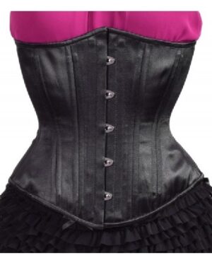 Black Satin Hourglass Corset