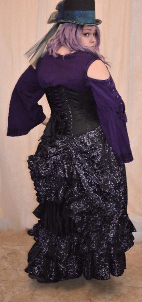 Victorian Style Bustle Skirt Brocade