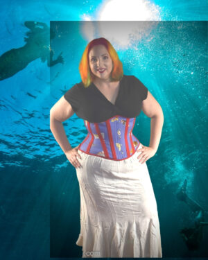 Mermaid Skirt in white 2478, Cat Corset ttcat301