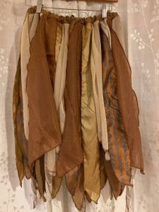 Handmade Fairy Skirt, brown and tan colors by Ohjessa